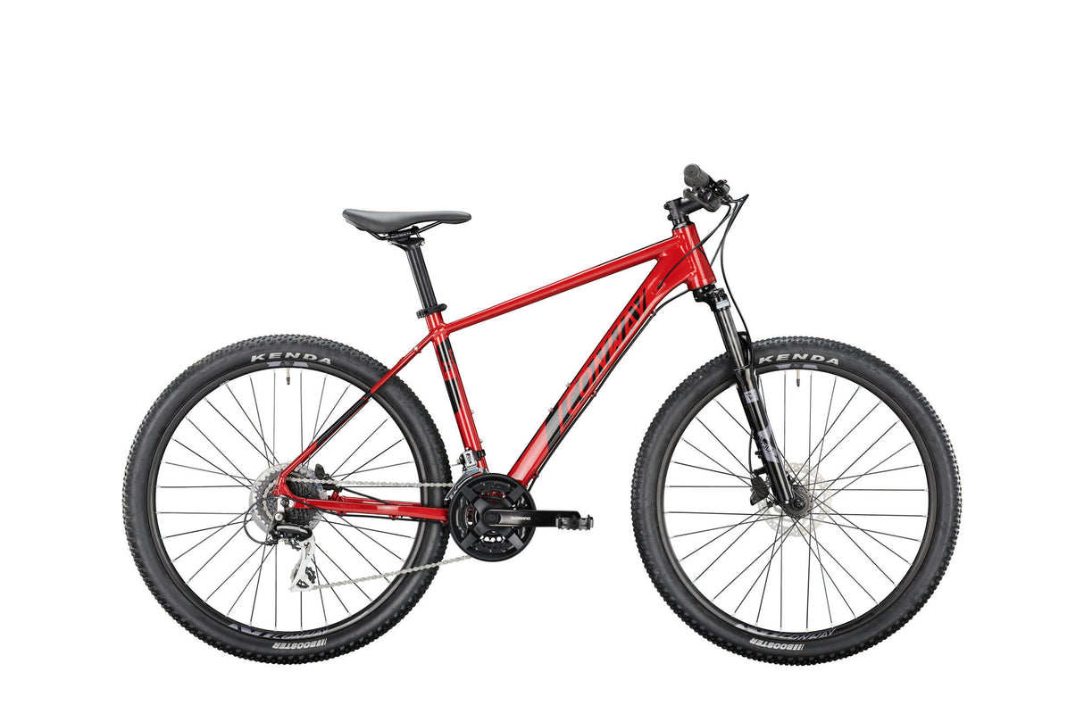 Conway vtt semi-rigide ms 4.7 mod. 24 vélo conw.ms 4.7 27.5 46 hardtail 24sp rouge noir