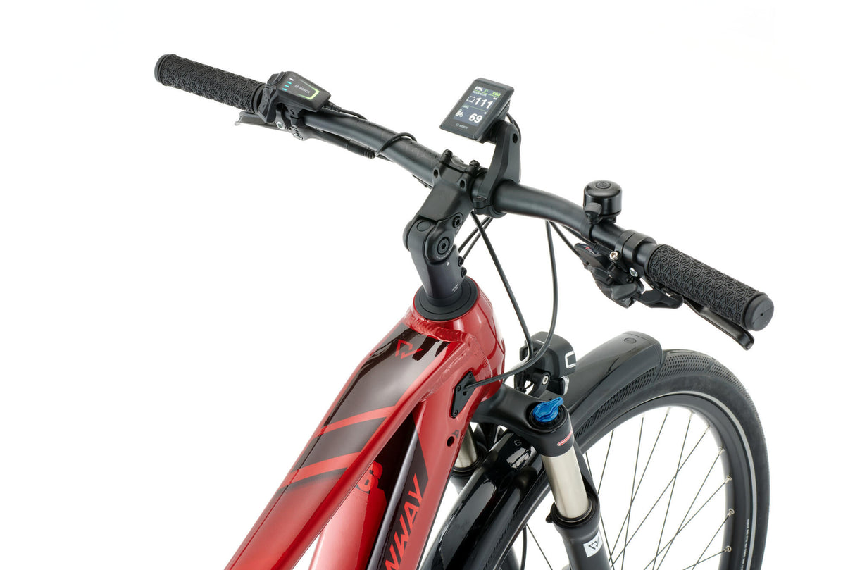 Vélo de trekking électrique Conway Cairon T 5.0 mod. 22 ebike conw.cairon t 5.0 28 41 diam.11sp rouge noir