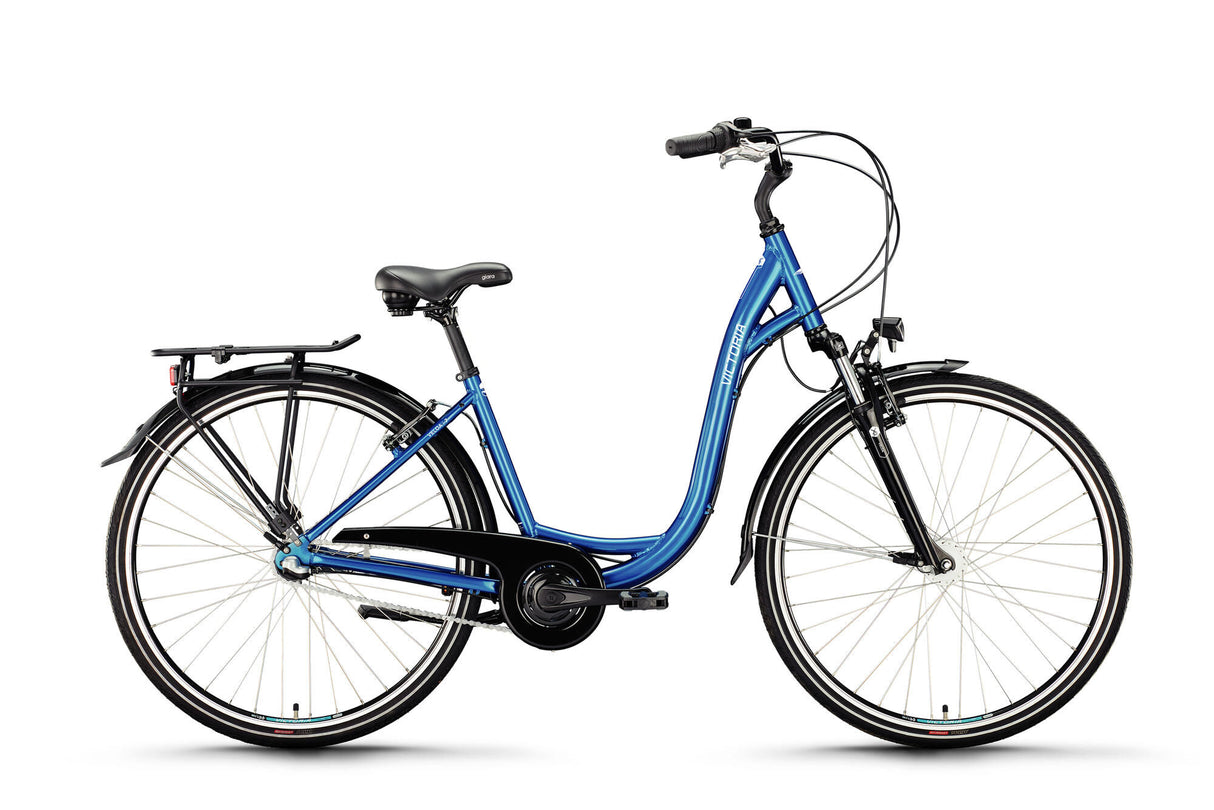 Vélo de ville Victoria classique 7 mod. 24 vélos vict.classic 7 28 55 entrée basse 7sp bleu