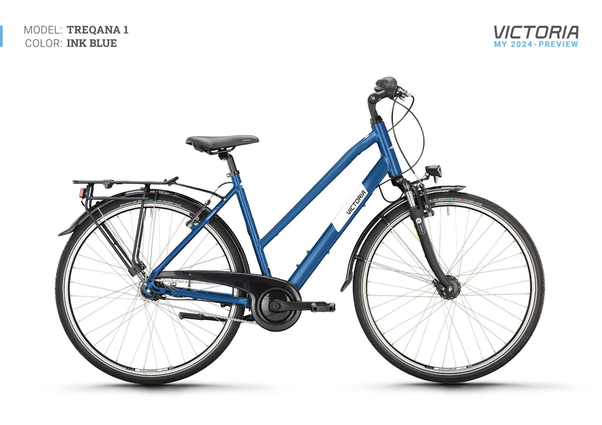 Vélo de trekking Victoria treqana 1 mod. 24 vélos vict.treqana 1 28 50 escaliers. 7sp d'encre bleue