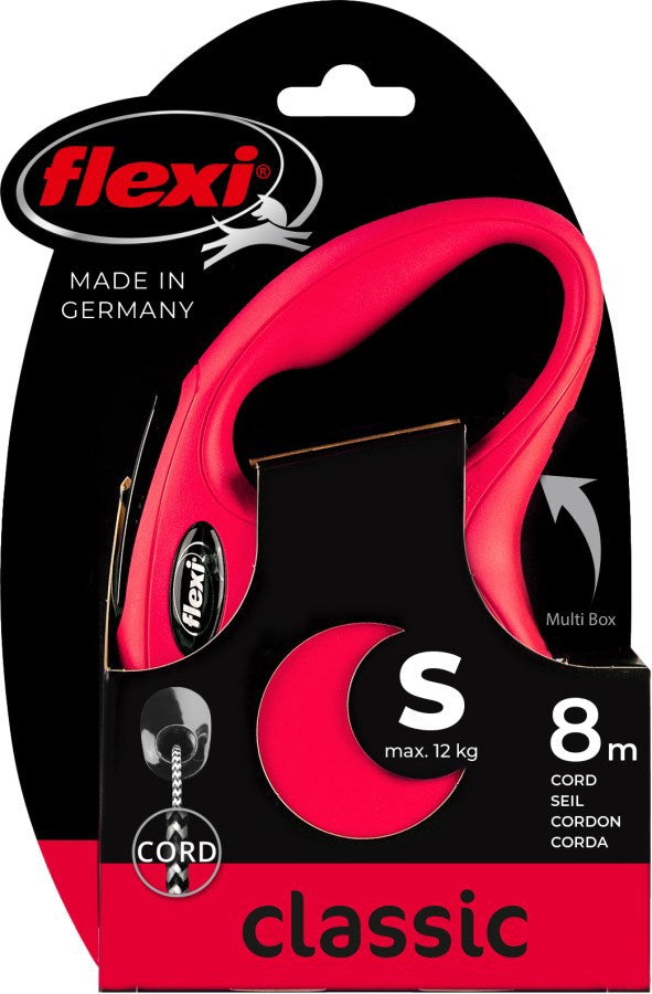 Flexi products ligne rétractable nouveau cordon classique rouge s 8 mètres jusqu'à 12kg