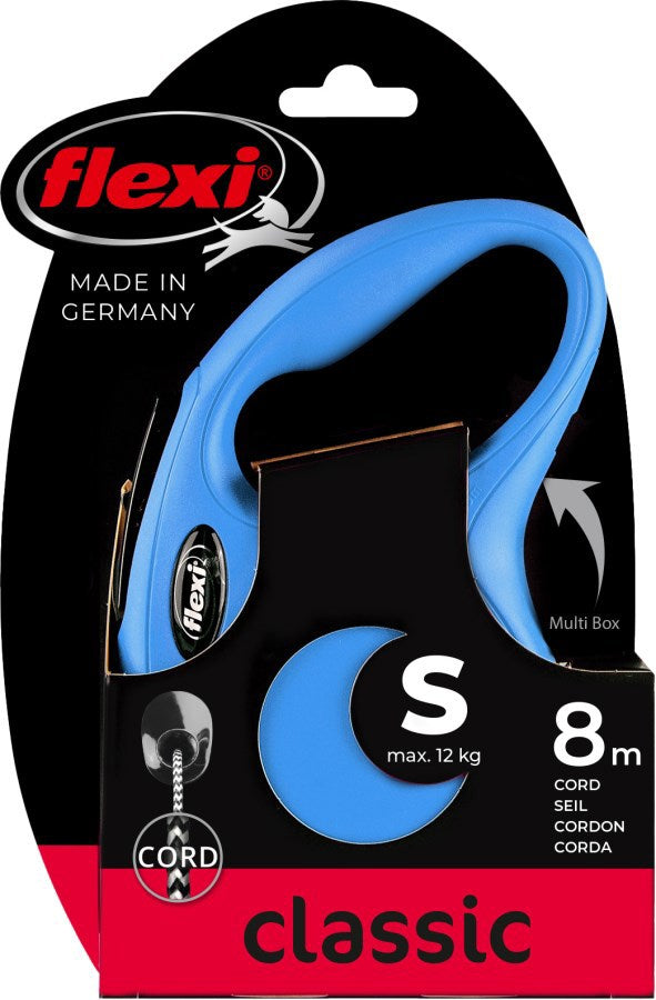 Flexi products ligne rétractable nouveau cordon classique bleu s 8 mètres jusqu'à 12kg