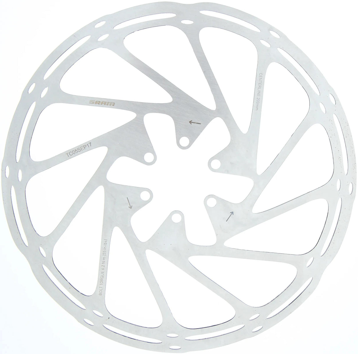 Disque Sram axe central 203mm 6 trous