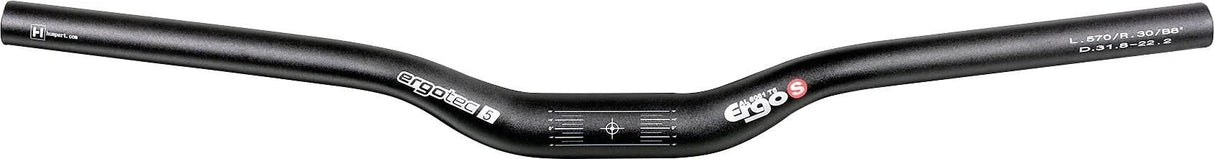 Guidon Ergotec ergo s 31.8 620mm noir mat