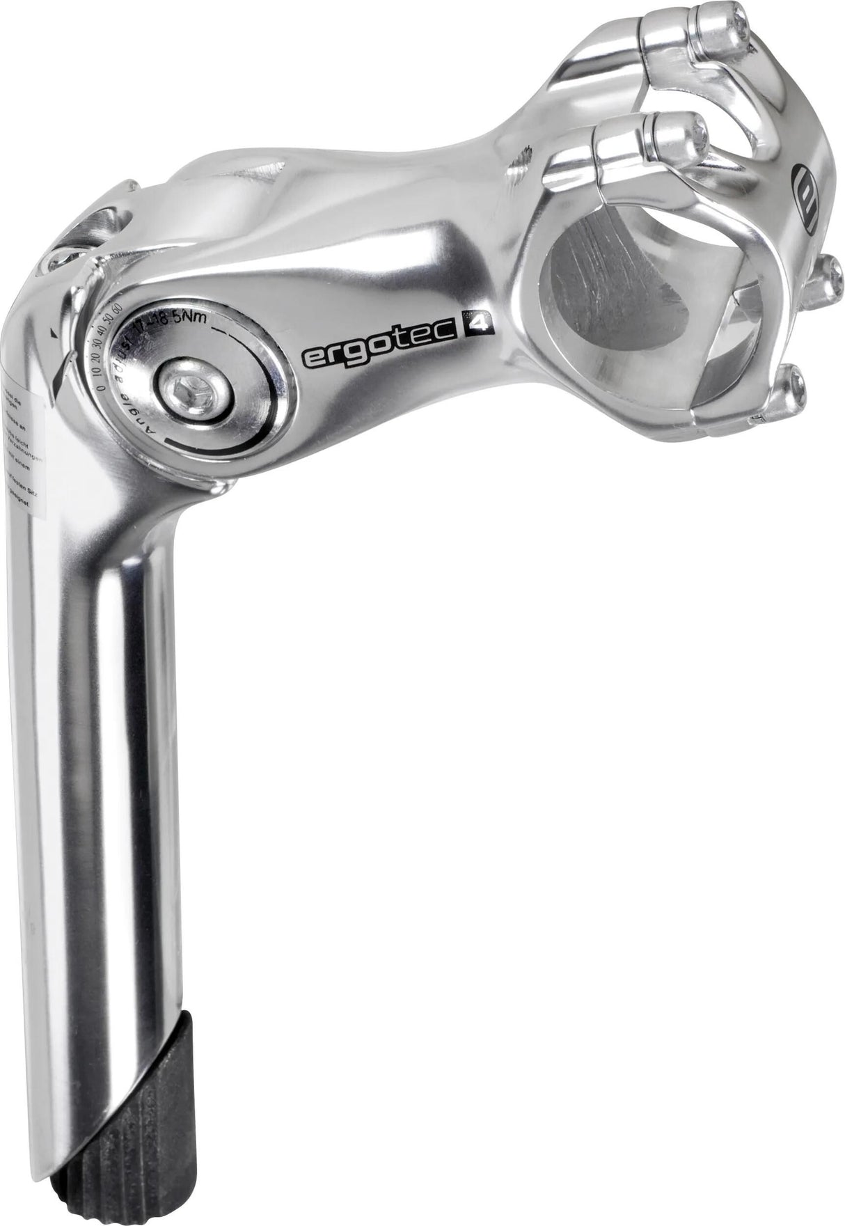 Octopus de tige ergotec 2 réglable 25,4 mm 90 mm argent