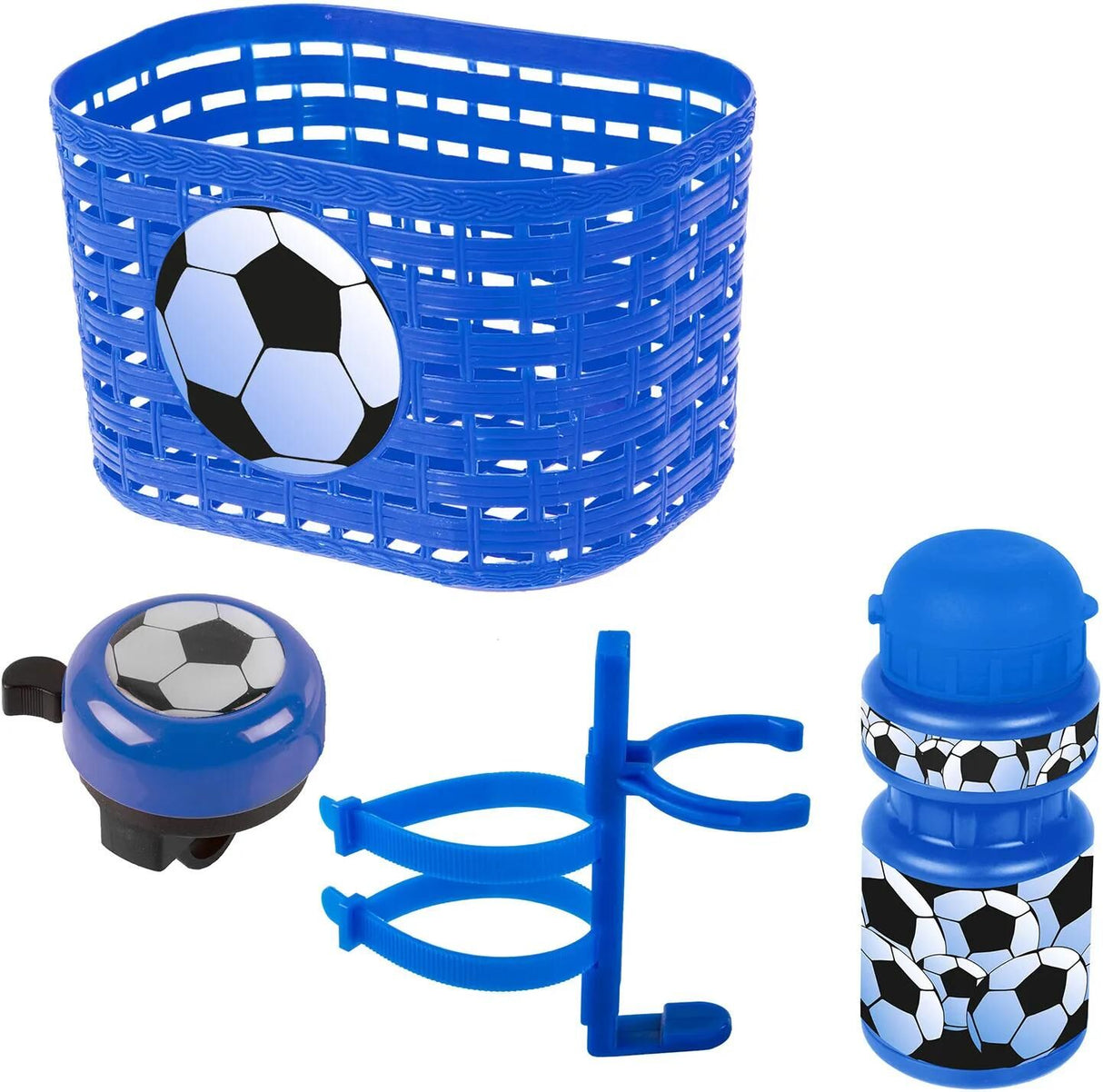 Accessoires de baril en laiton korb, glocke, ensemble de bibelots en laiton sch.soccer panier cloche bouteille