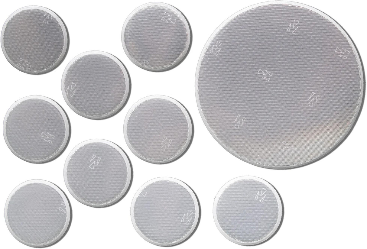 4 autocollants réfléchissants à 4 faces refl.sticker cercles 9 pcs.