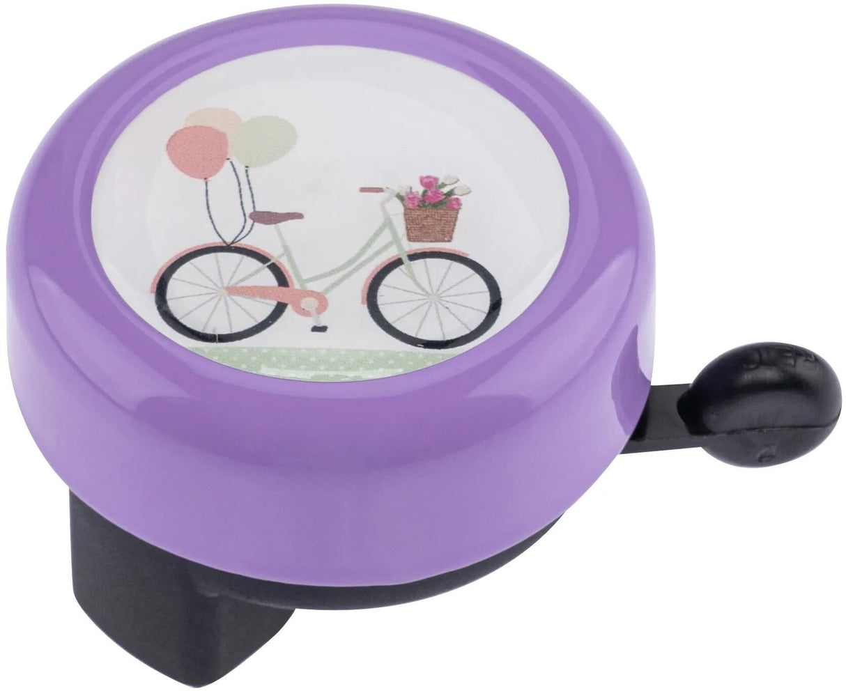 Cloche de vélo Reich vélo de ville motif riche cloche vélo lilas pastel