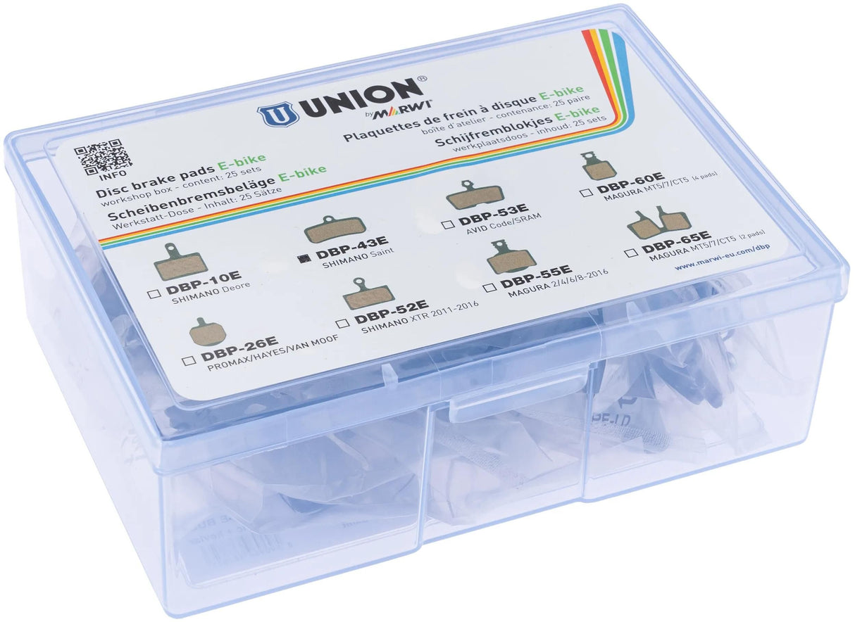 Marwi union jeu de plaquettes de frein à disque dbp-43e kevlar organique (25pr)