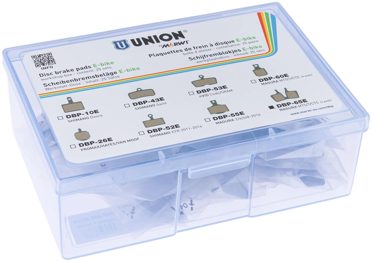 Marwi union jeu de plaquettes de frein à disque dbp-65e kevlar organique (25pr)