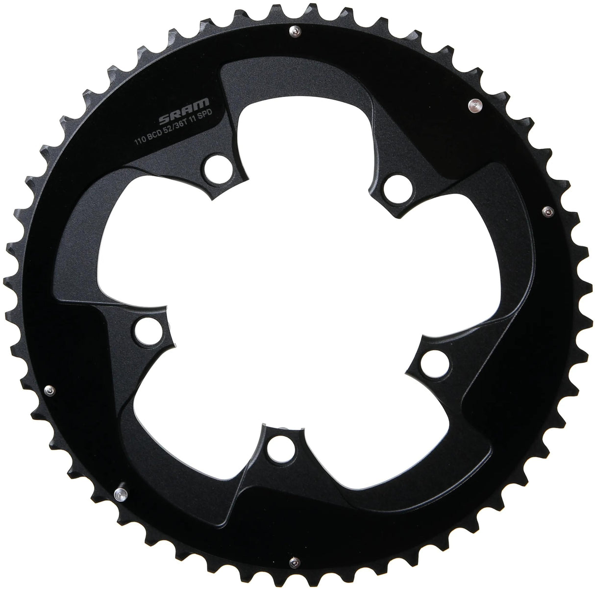 Plateau Sram route double plateau roaddoub. 52t aluminium p. rouge noir