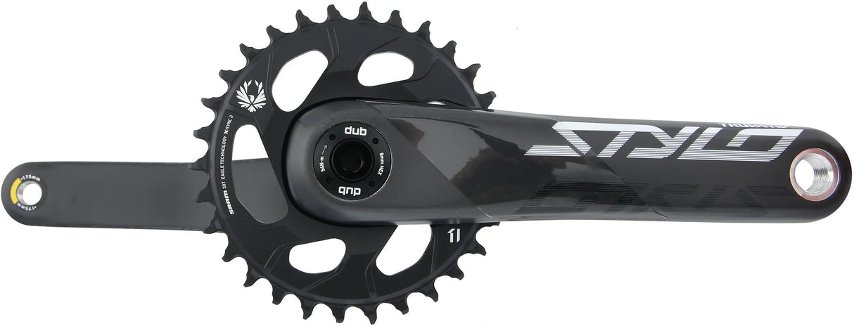 Pédalier Truvativ stylo carbone aigle manivelle stylo car.eagle 30t.dub fat bike