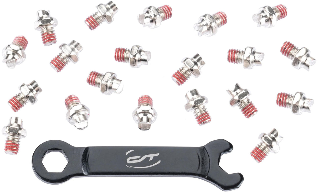 Contec broches de pédale vtt r-pins + broches de pédale ct r-plus acier argent 20 pièces in.key