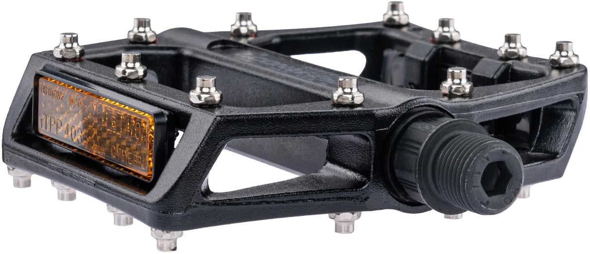 Contec plateforme pédale 2noir ct pédales 2noir vtt w. épingles échangeables