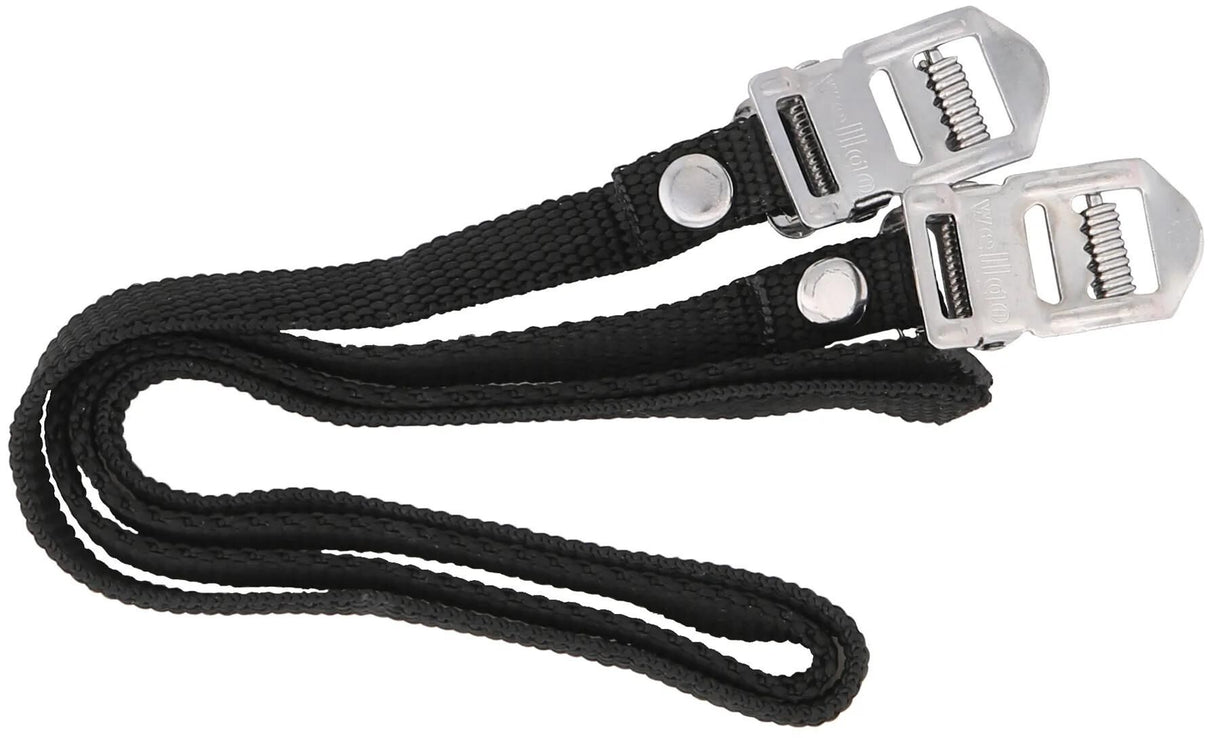 Contec sangles de clip d'orteil sangle en nylon ct sangle de pédale nylon nylon noir 2pcs