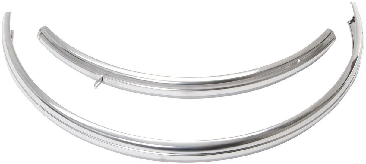 Büchel jeu de garde-boue jeu de garde-boue 28 inox court avant sans trou de fixation