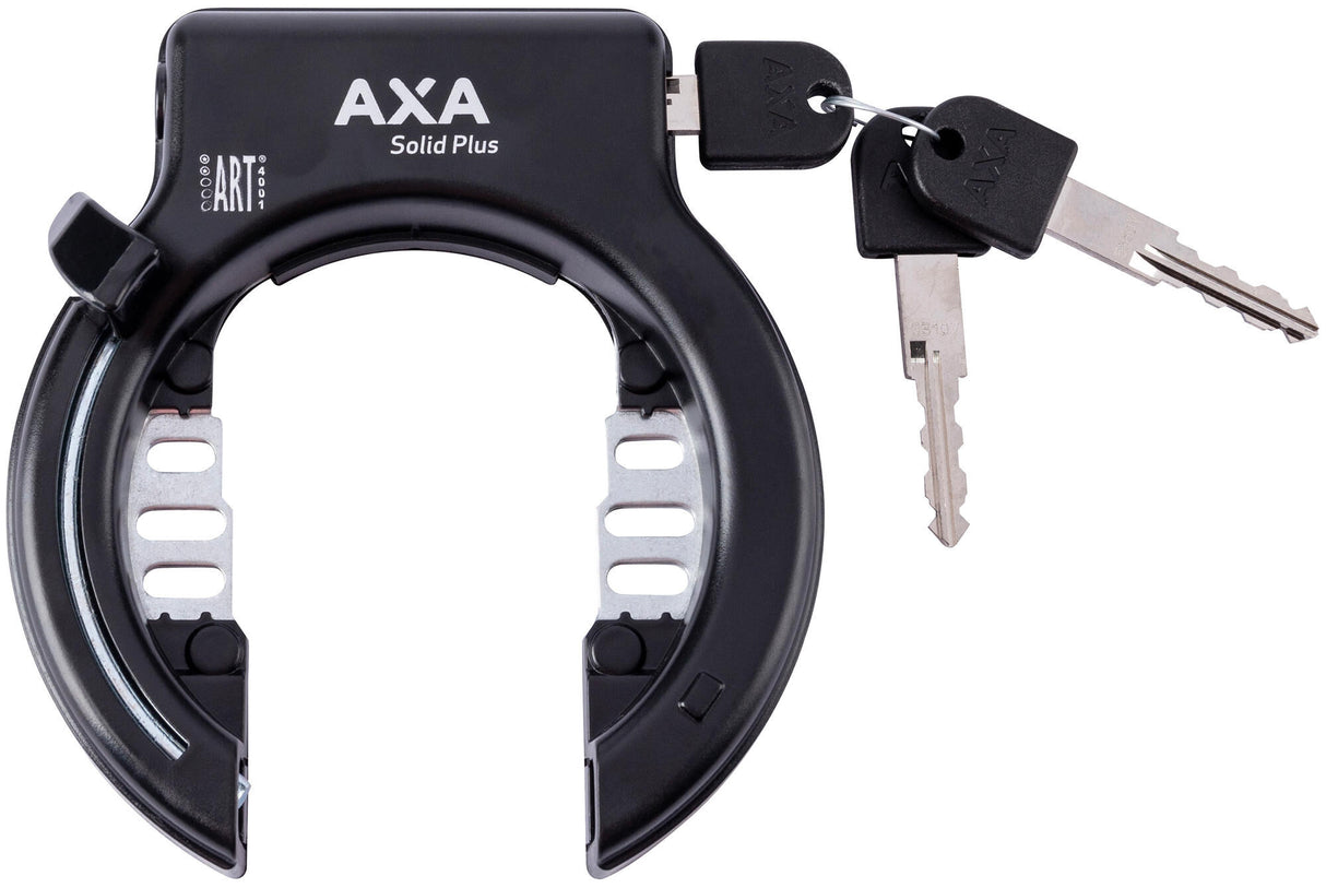 Axa ensemble anneau et serrure à batterie solid plus cadre+bat.lock set solid plus clé longue