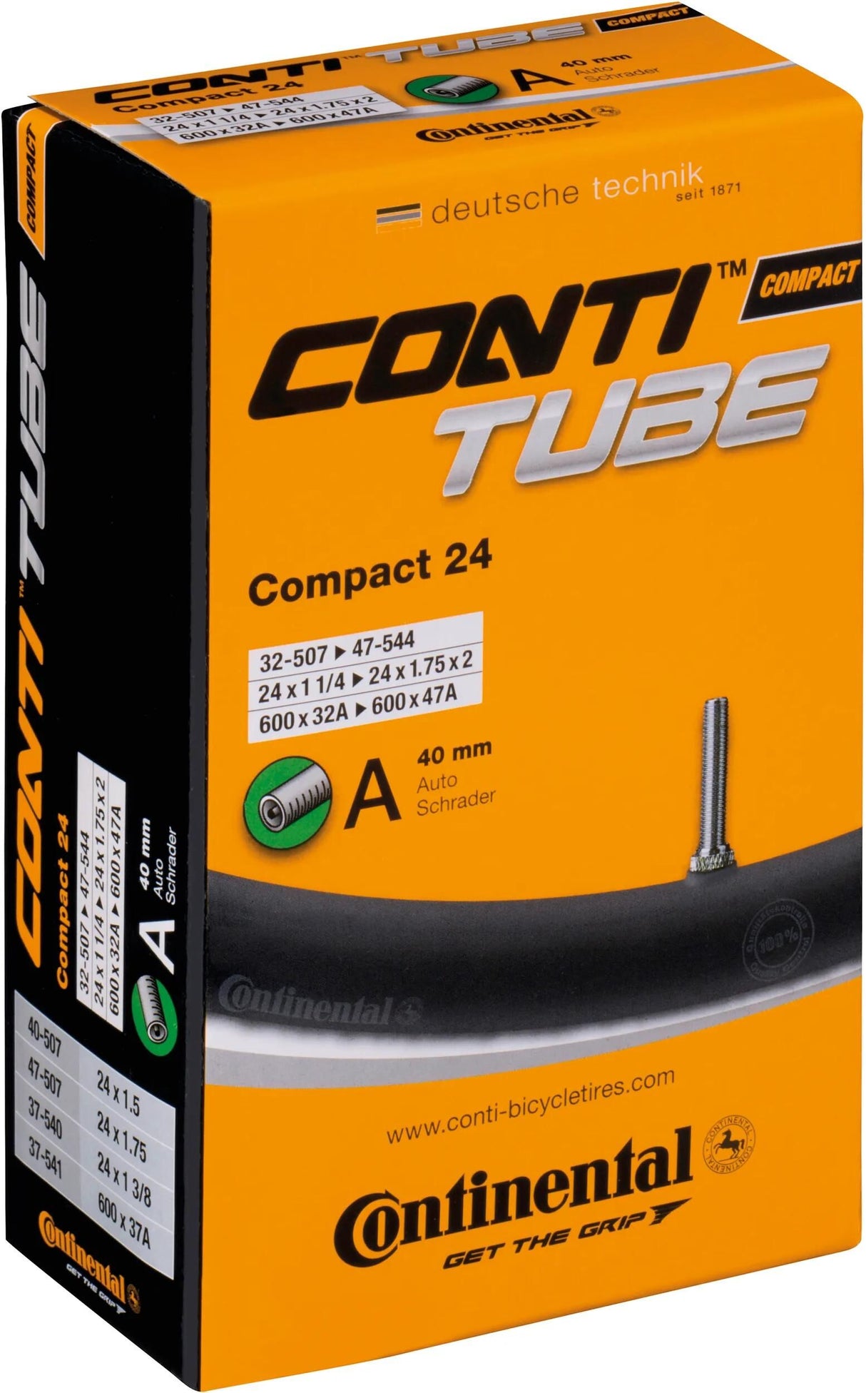 Chambre à air Continental compacte 24 conti tube compact 24 32 47-507 544 a40
