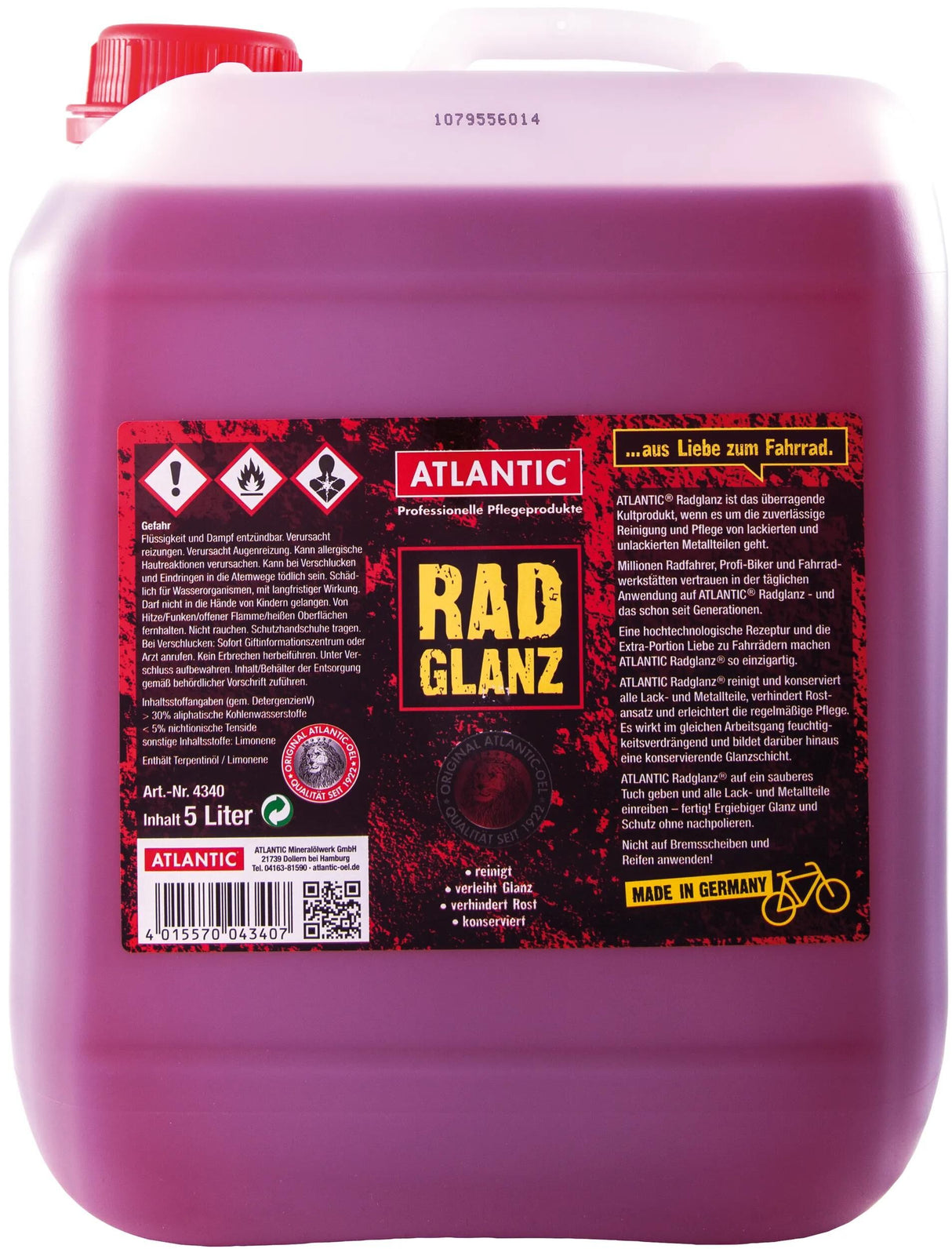 Nettoyant vélo Atlantic Radglanz Radglanz 5l