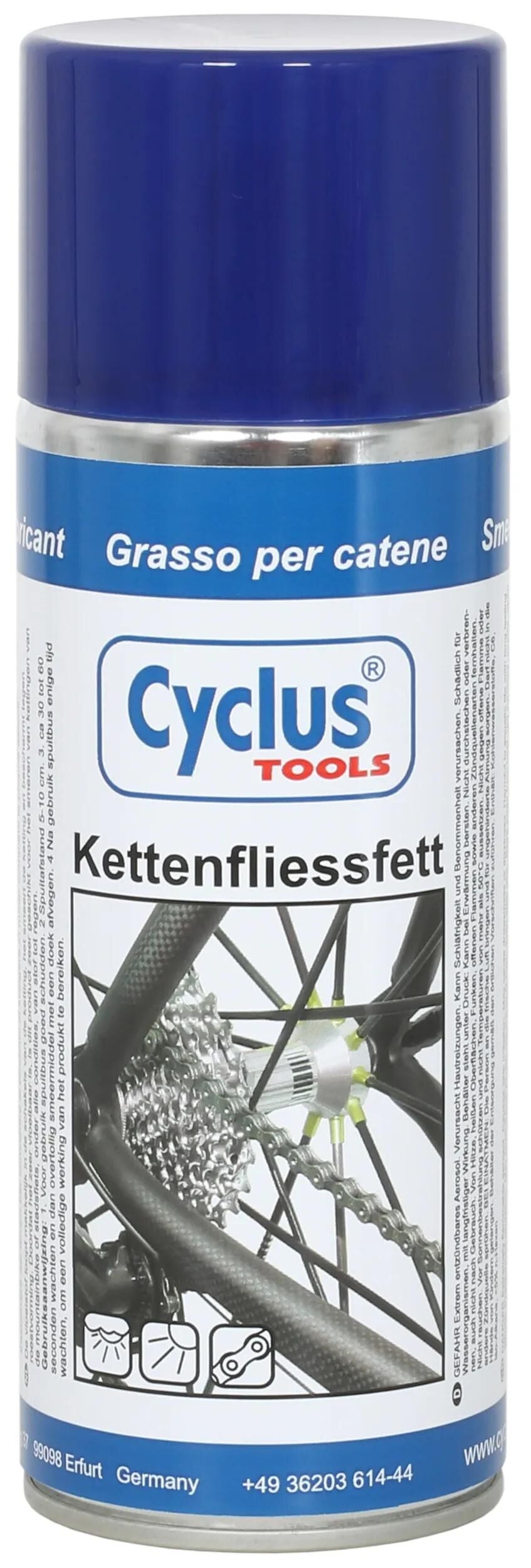 Graisse liquide pour chaîne de cycle Cyclplus, bombe aérosol 400ml