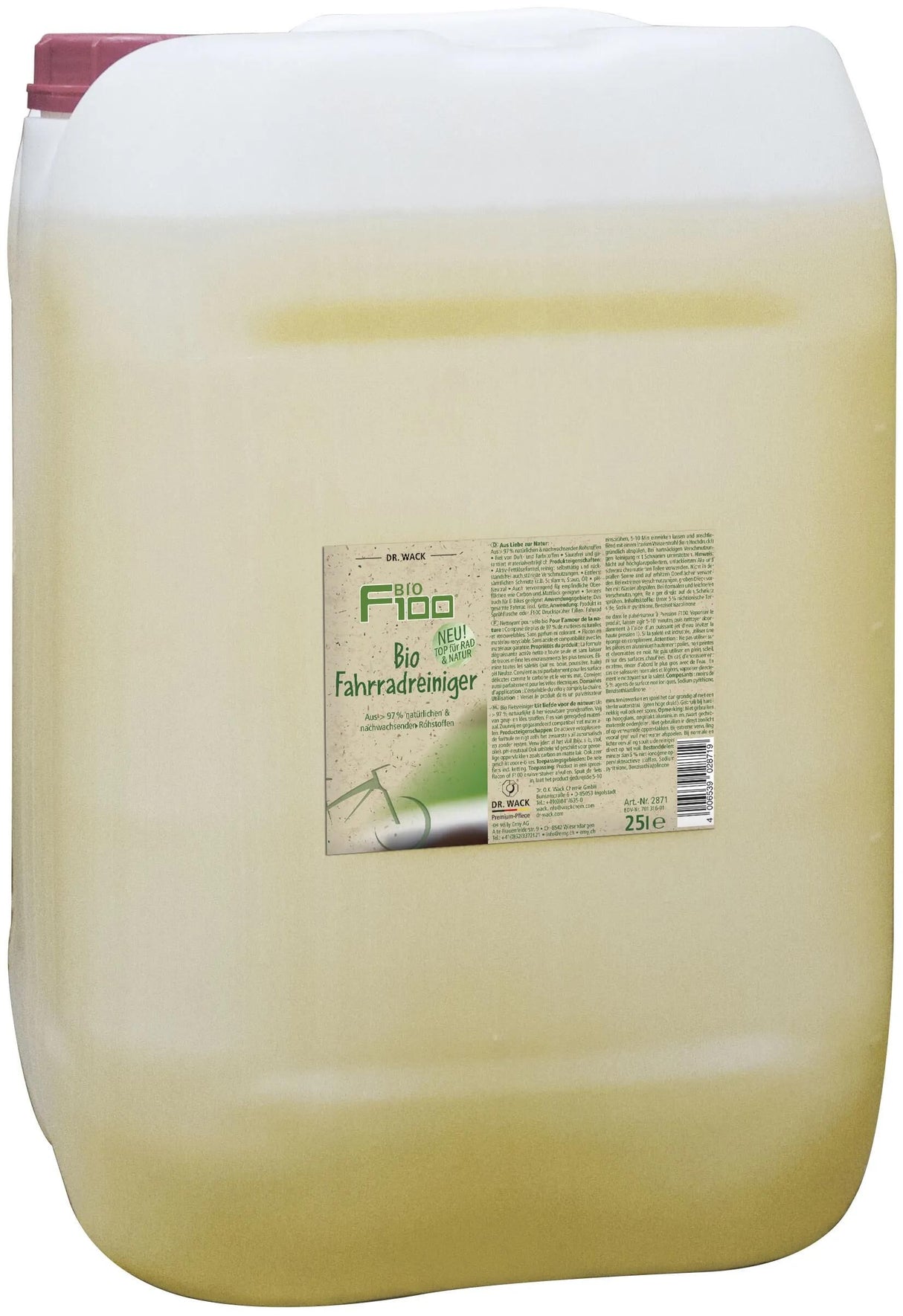 Dr. wack f100 bio nettoyant pour vélo nettoyant pour vélo dr.wack 25l