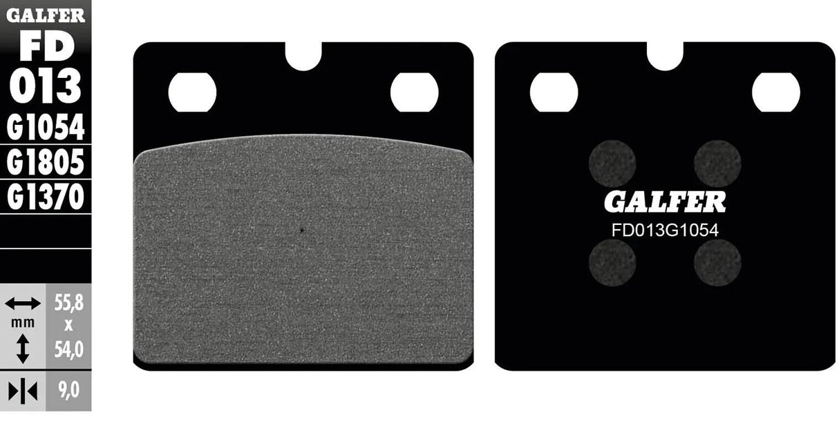 Galfer plaquettes de frein fd013 plaquette de frein fd013 g1054 oragnic