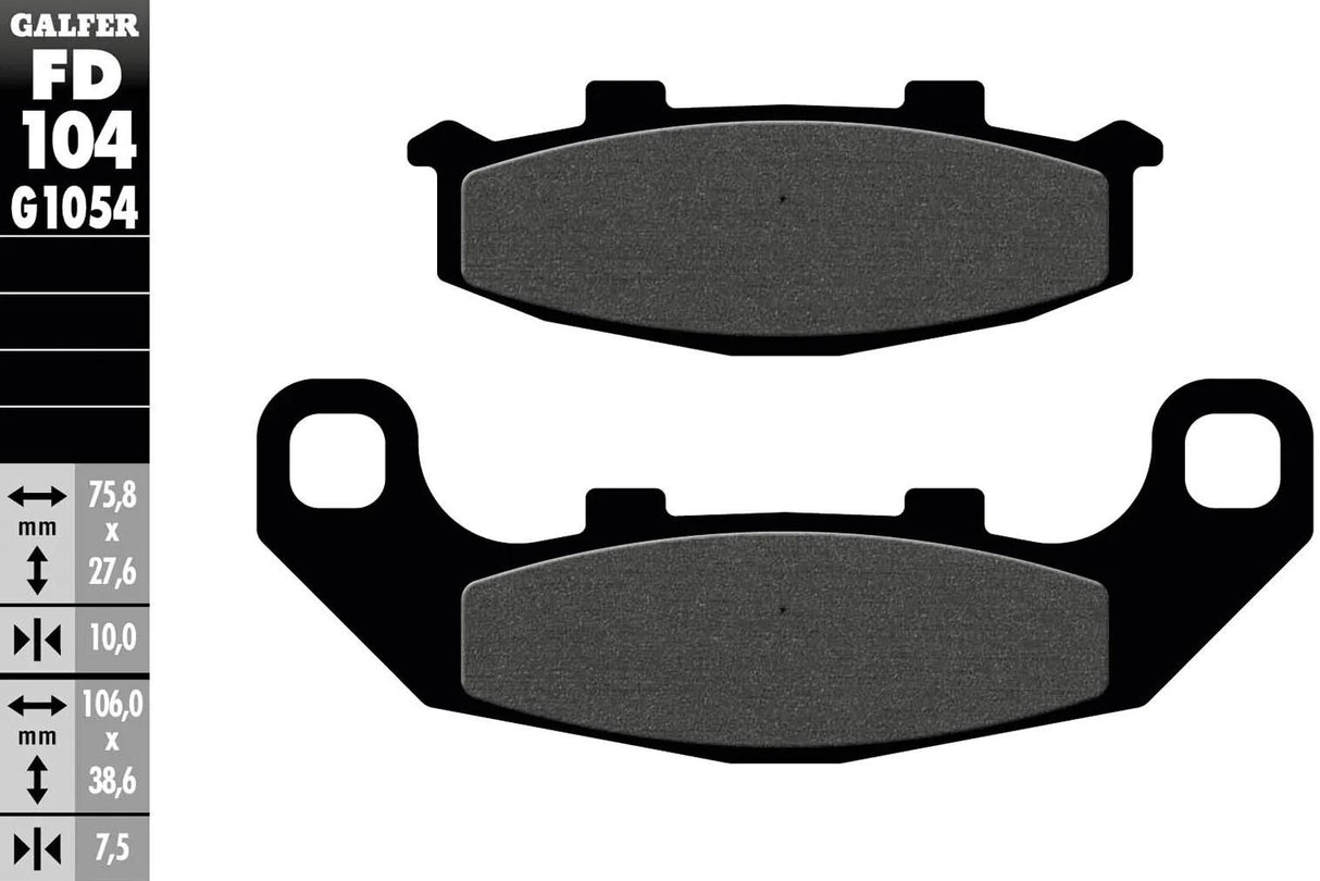 Galfer plaquettes de frein fd104 plaquette de frein fd104 g1054 organique