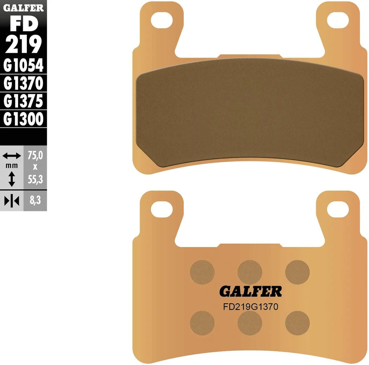 Galfer plaquettes de frein fd219 plaquette de frein fd219 g1370 sint. rue en métal