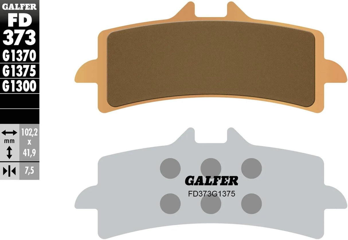 Galfer plaquettes de frein fd373 plaquette de frein fd373 g1375 sint.metal str. sp.
