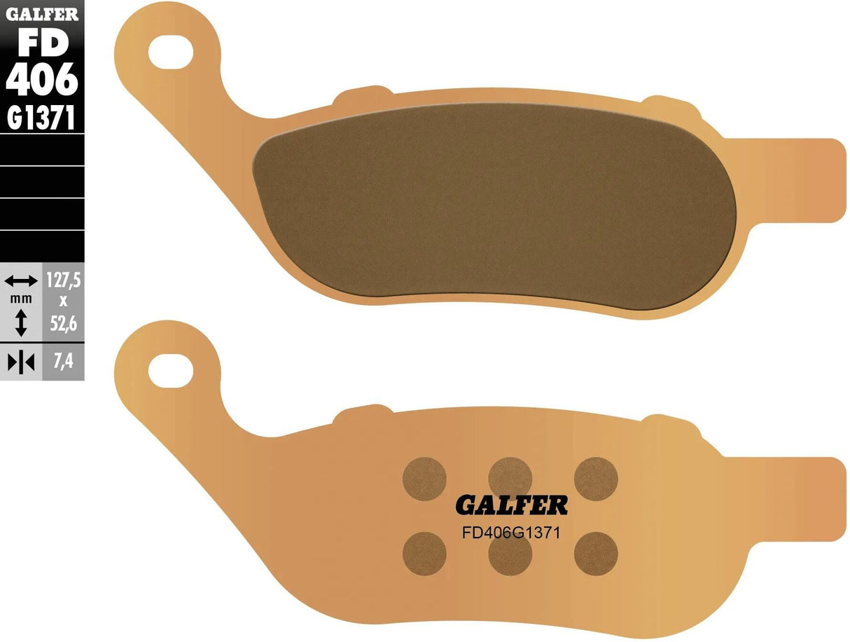 Galfer plaquettes de frein fd406 plaquette de frein fd406 g1371 sint.metal street