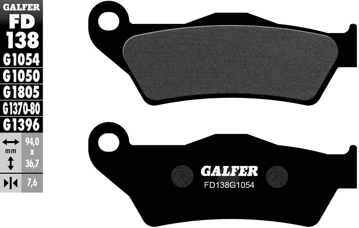Galfer plaquettes de frein fd138 plaquette de frein fd138 g1054 organique