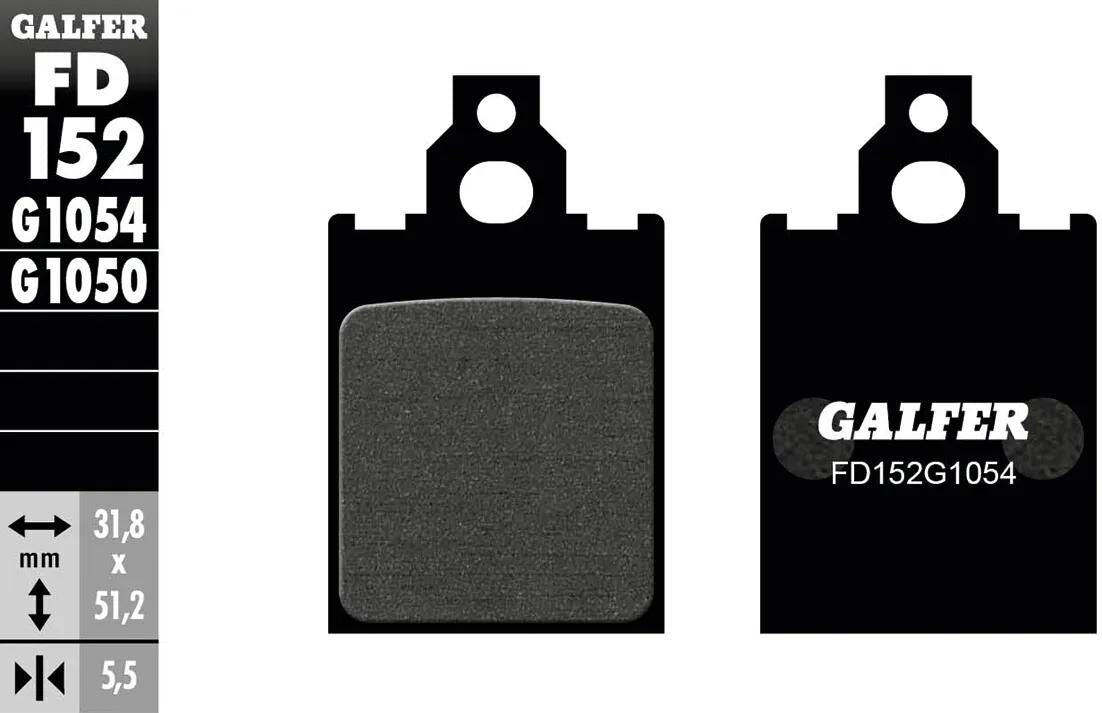 Galfer plaquettes de frein fd152 plaquette de frein fd152 g1054 organique
