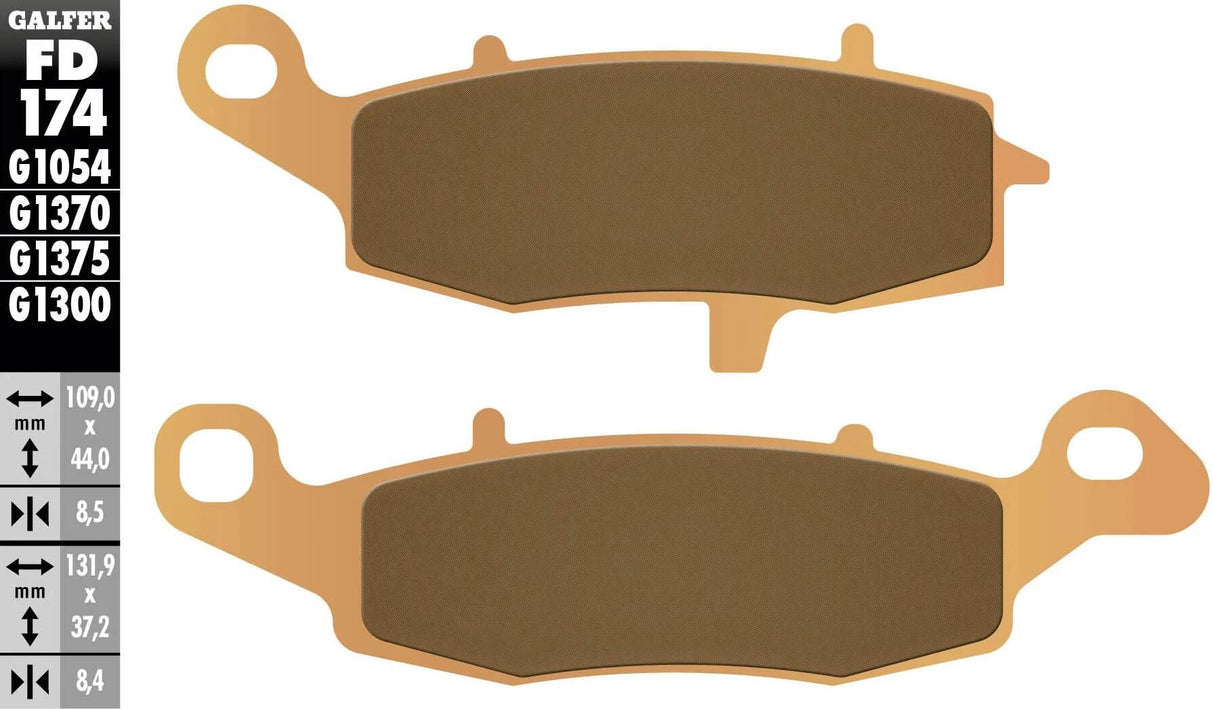 Galfer plaquettes de frein fd174 plaquette de frein fd174 g1370 métal fritté