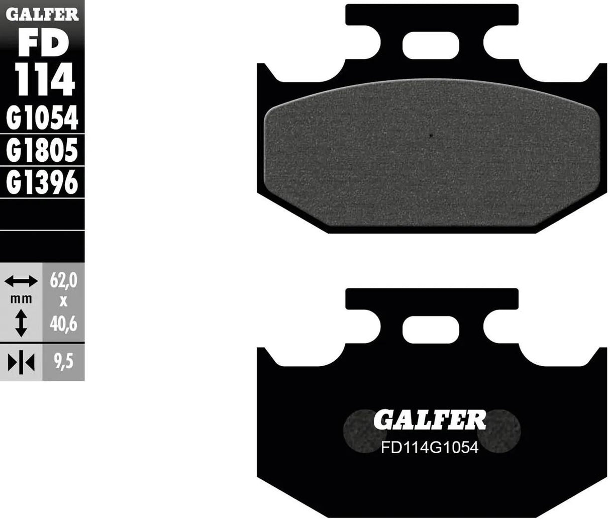 Galfer plaquettes de frein fd114 plaquette de frein fd114 g1054 organique