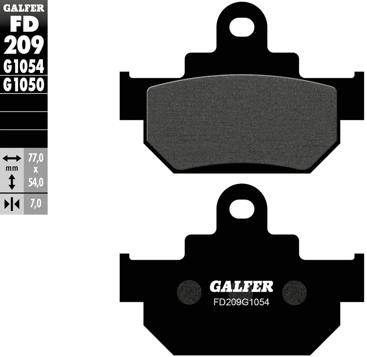 Galfer plaquettes de frein fd209 plaquette de frein fd209 g1054 norme organique