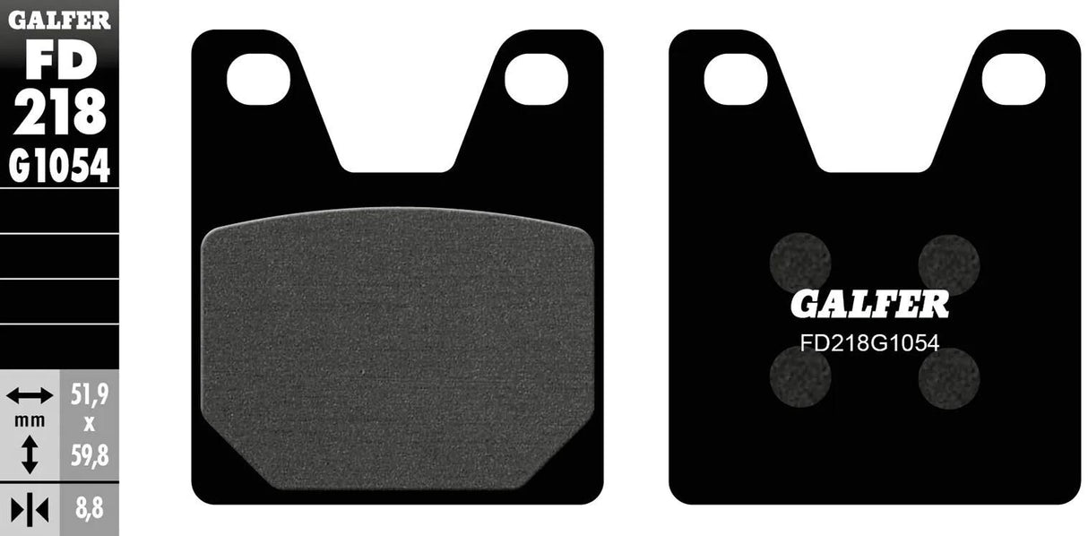 Galfer plaquettes de frein fd218 plaquette de frein fd218 g1054 norme organique