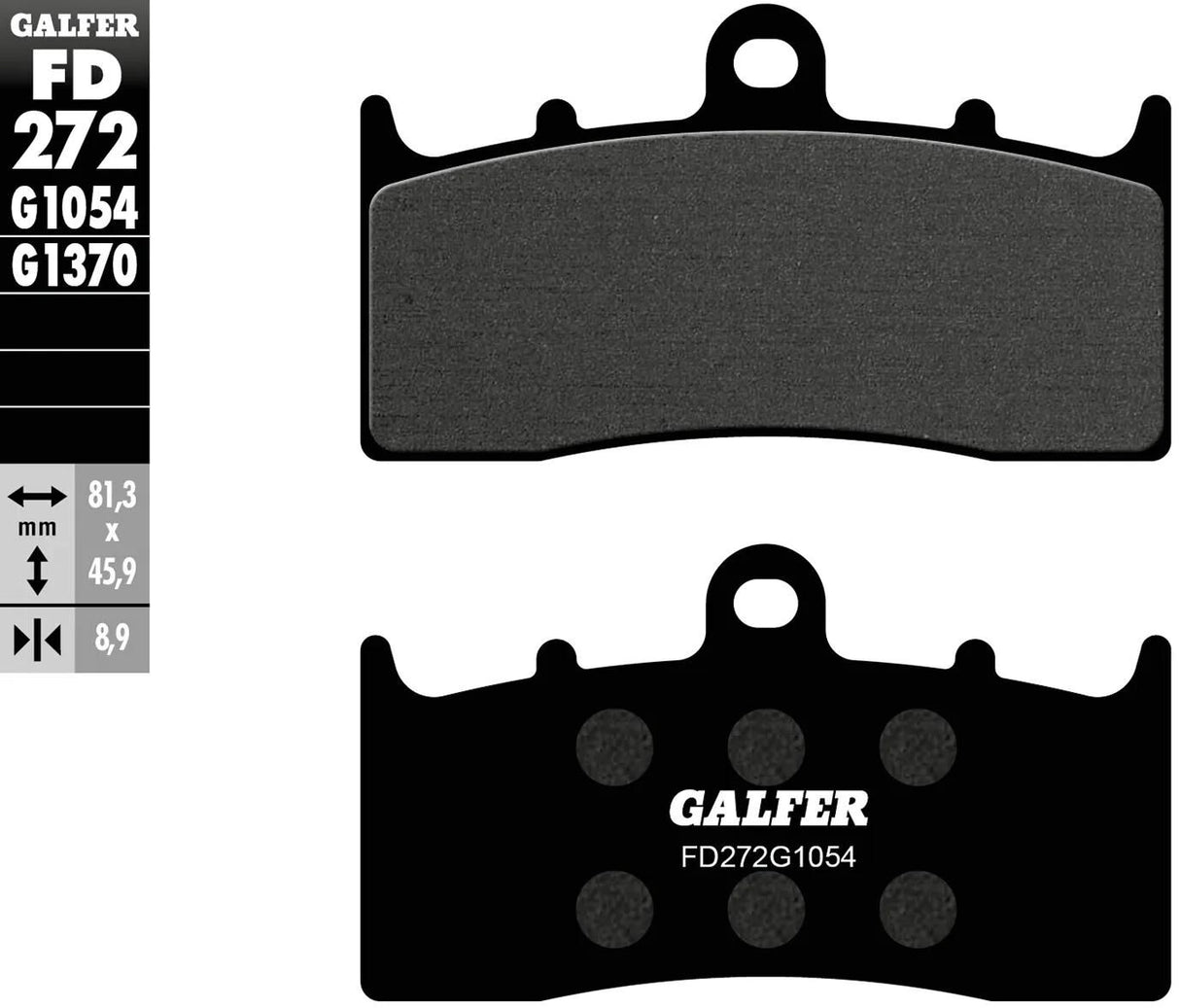 Galfer plaquettes de frein fd272 plaquette de frein fd272 g1054 norme organique