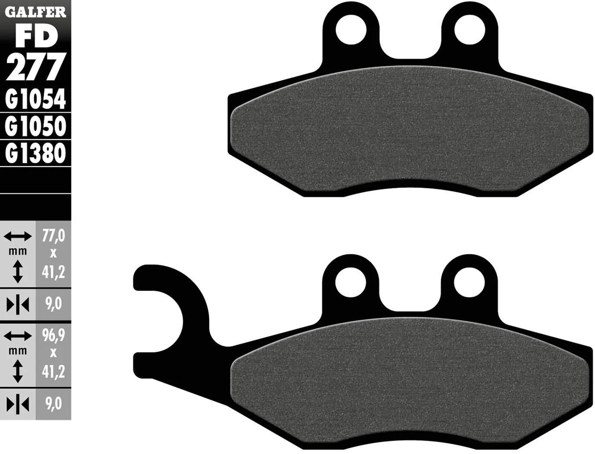 Plaquettes de frein Galfer FD277 plaquette de frein FD277 G1054 norme organique