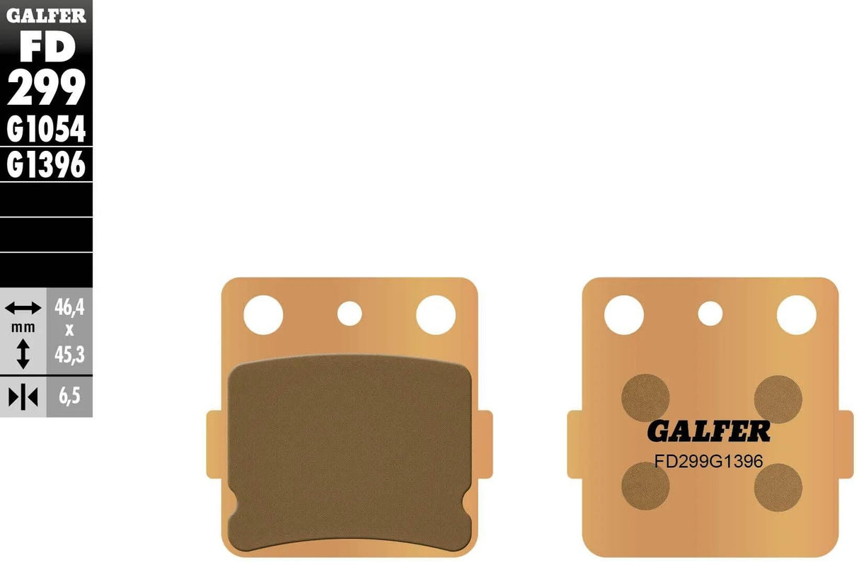 Galfer plaquettes de frein fd299 plaquette de frein fd299 g1396 sint. métal hors route