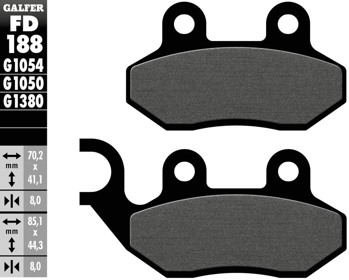 Galfer plaquettes de frein fd188 plaquette de frein fd188 g1050 scooter organique