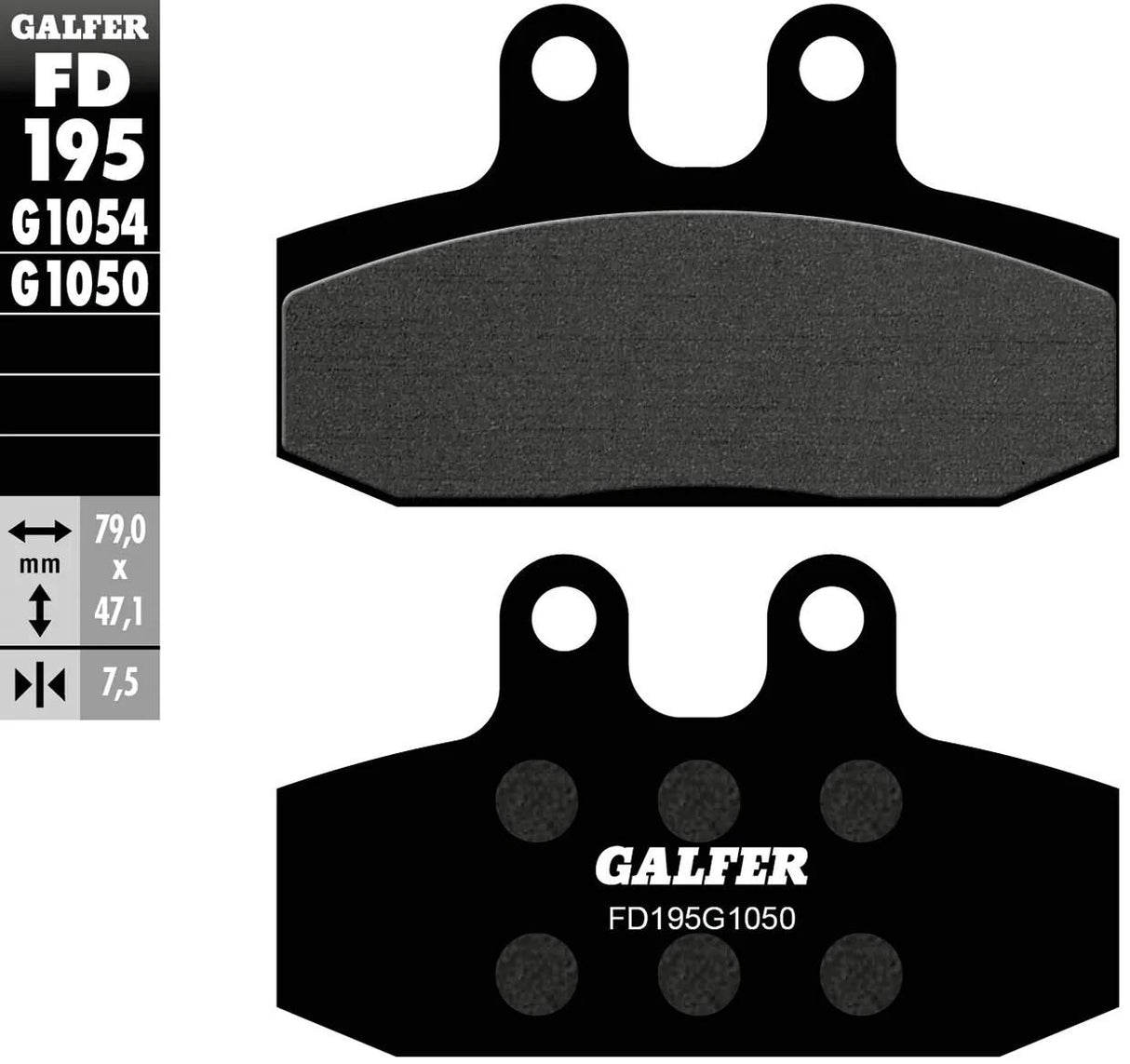 Galfer plaquettes de frein fd195 plaquette de frein fd195 g1050 scooter organique