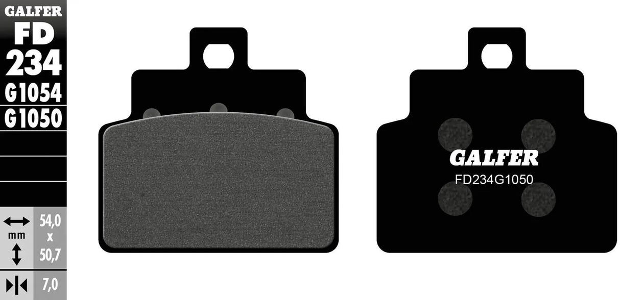 Galfer plaquettes de frein fd234 plaquette de frein fd234 g1050 scooter organique