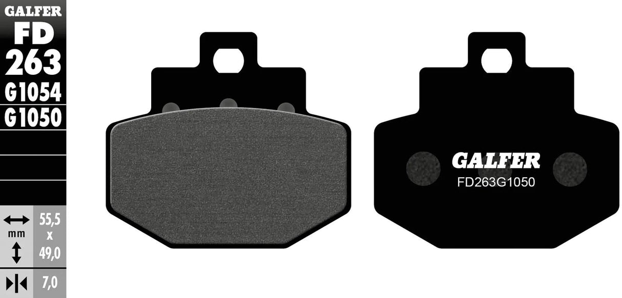 Galfer plaquettes de frein fd263 plaquette de frein fd236 g1050 scooter organique