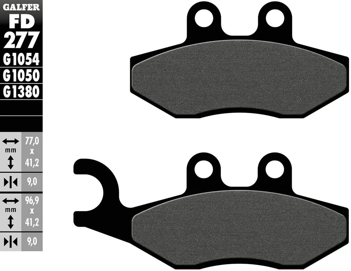 Galfer plaquettes de frein fd277 plaquette de frein fd277 g1050 scooter organique