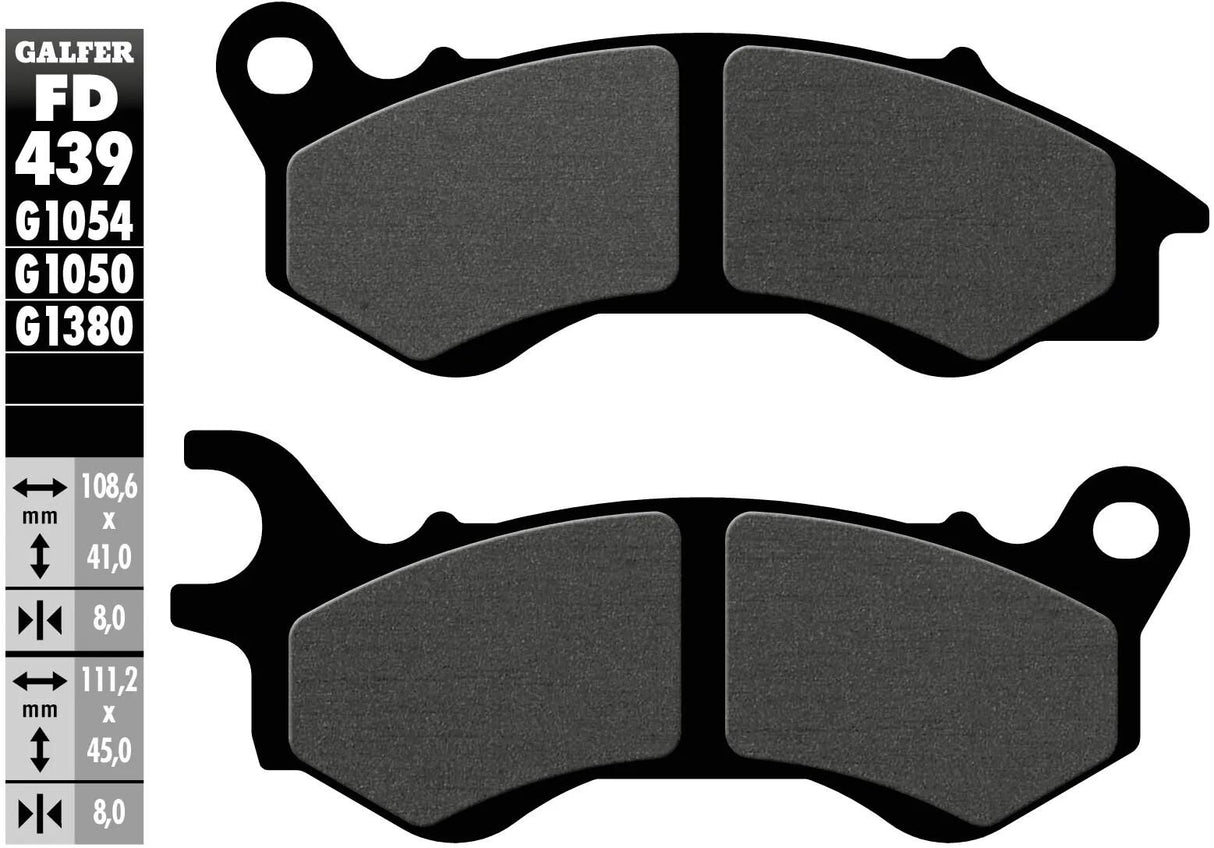 Galfer plaquettes de frein fd439 plaquette de frein fd439 g1050 scooter organique