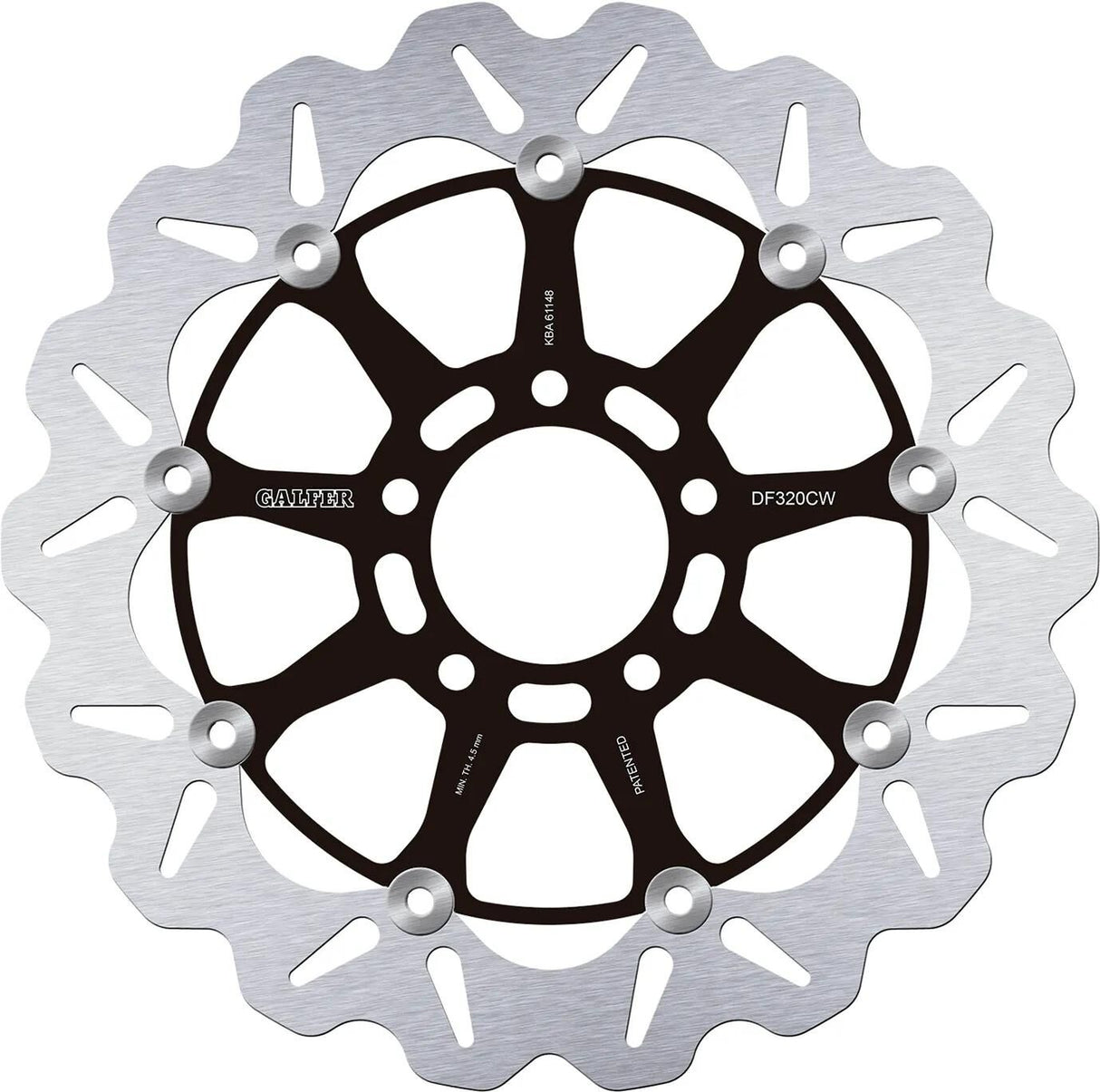 Disque de frein Galfer wave df320 rotor df320 type cw flottant