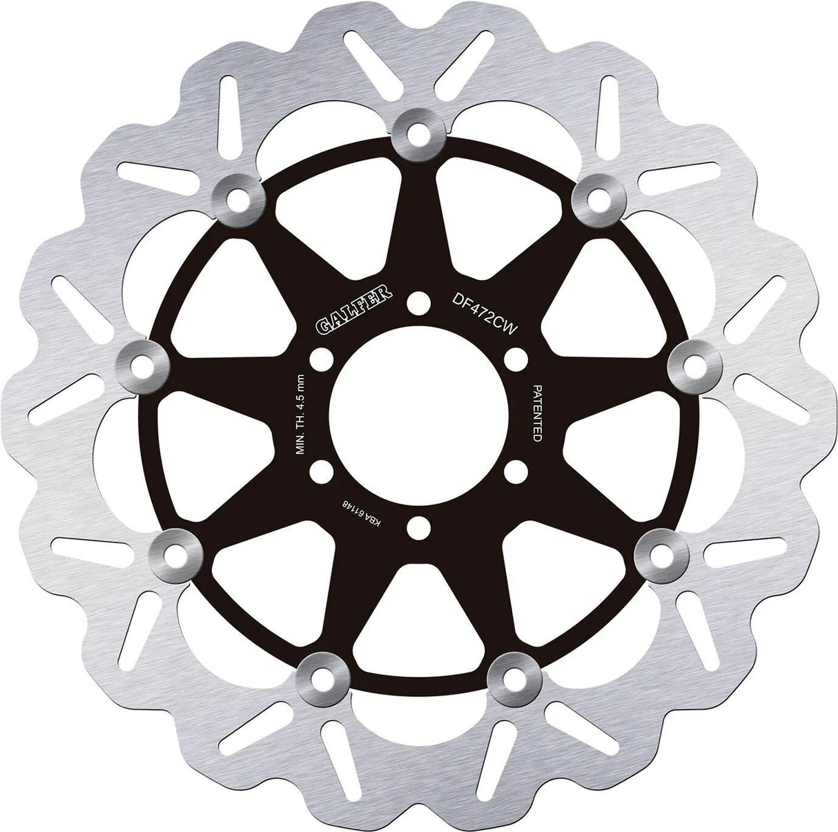Disque de frein Galfer wave df472 rotor df472 type cw flottant