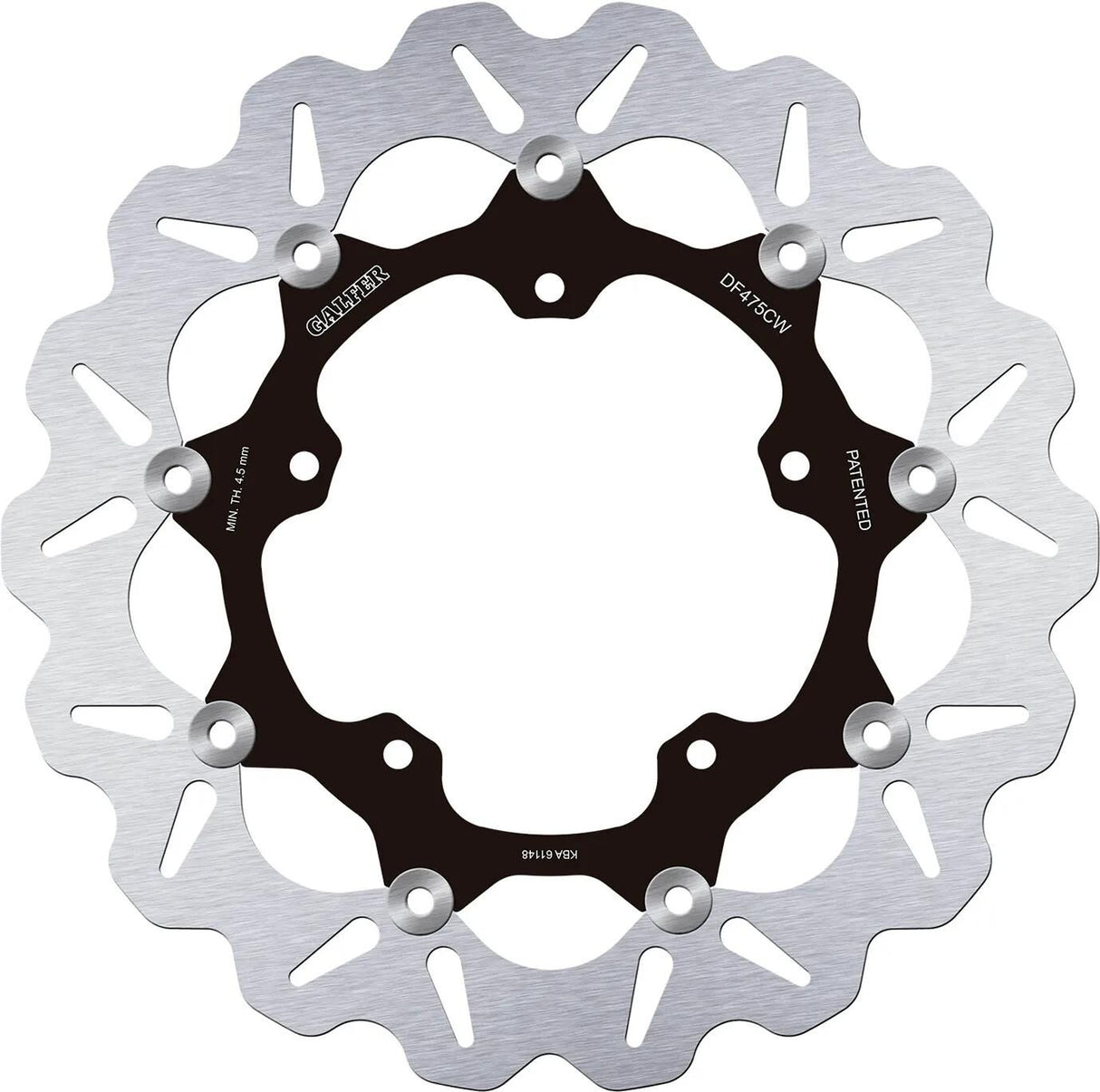 Disque de frein Galfer wave df475 rotor df475 type cw flottant