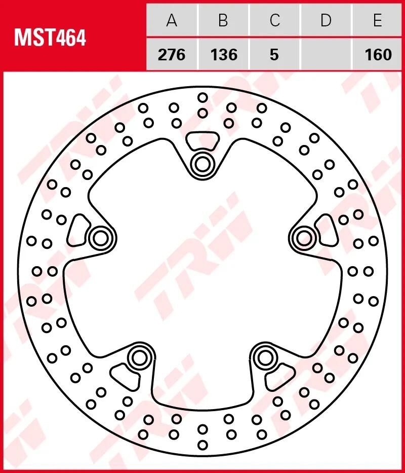 Disque de frein TRW MST464 à partir du rotor MST464 rigide