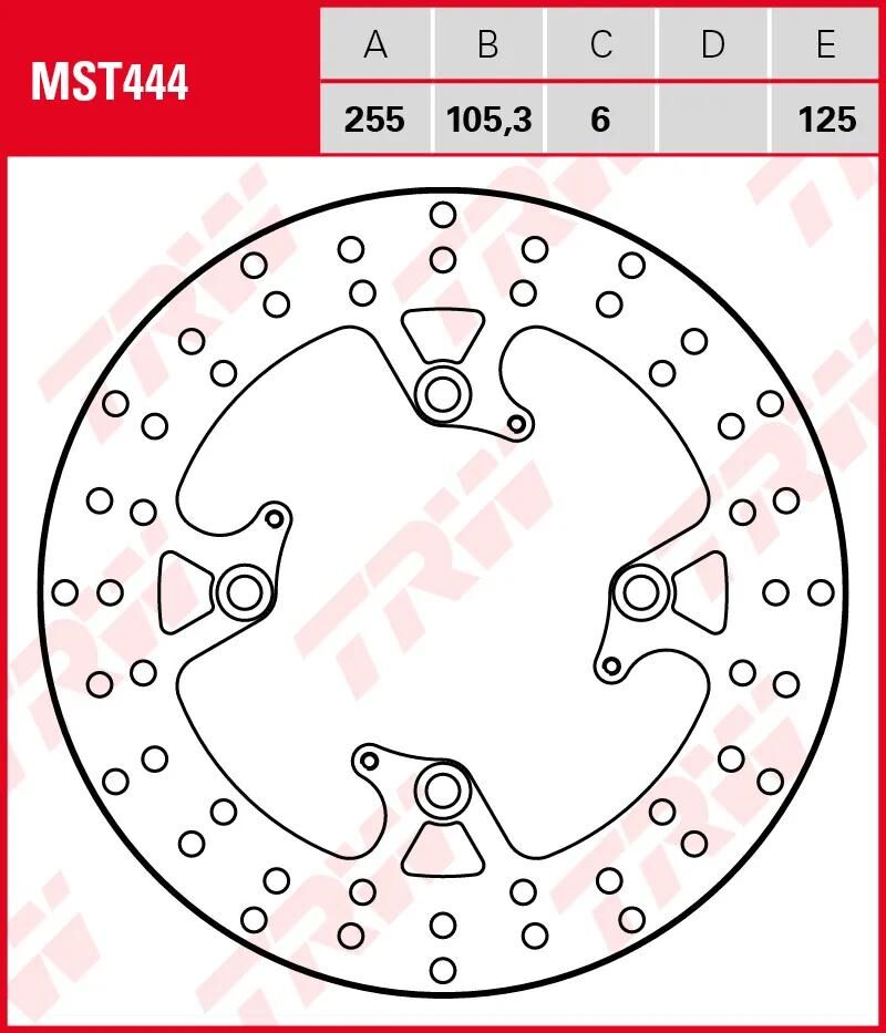 Disque de frein TRW MST444 à partir du rotor MST444 rigide